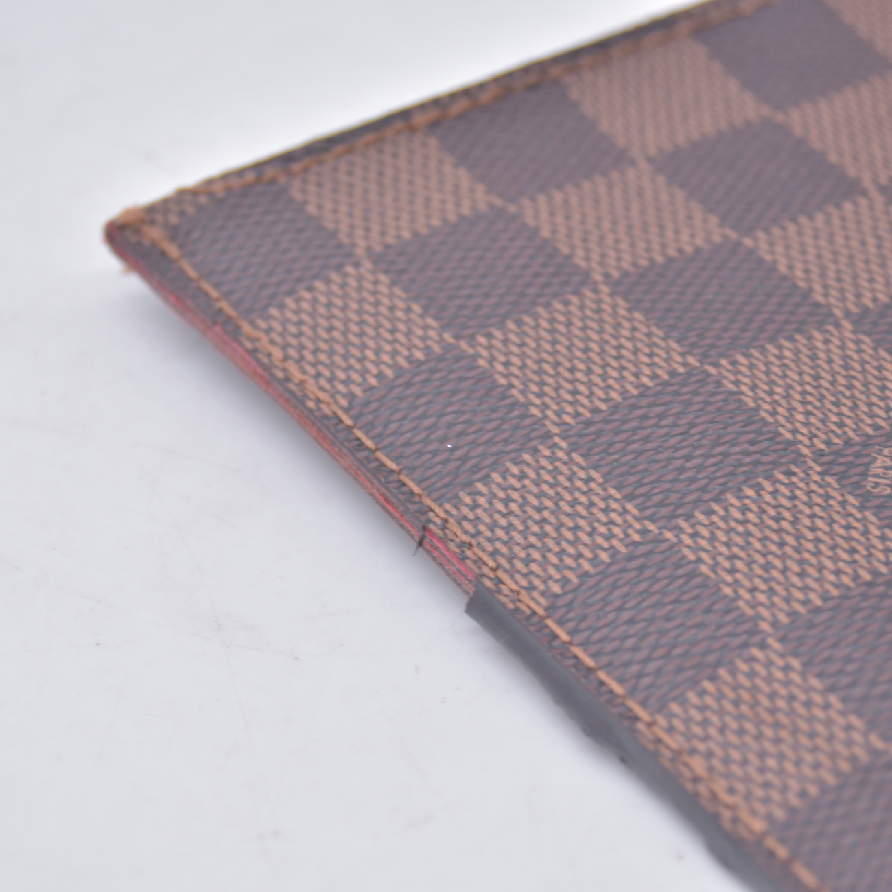 $600 2014 Louis Vuitton Damier Ebene Canvas Cosmetic Pouch Bag (Neverfull MM) (GI1124)