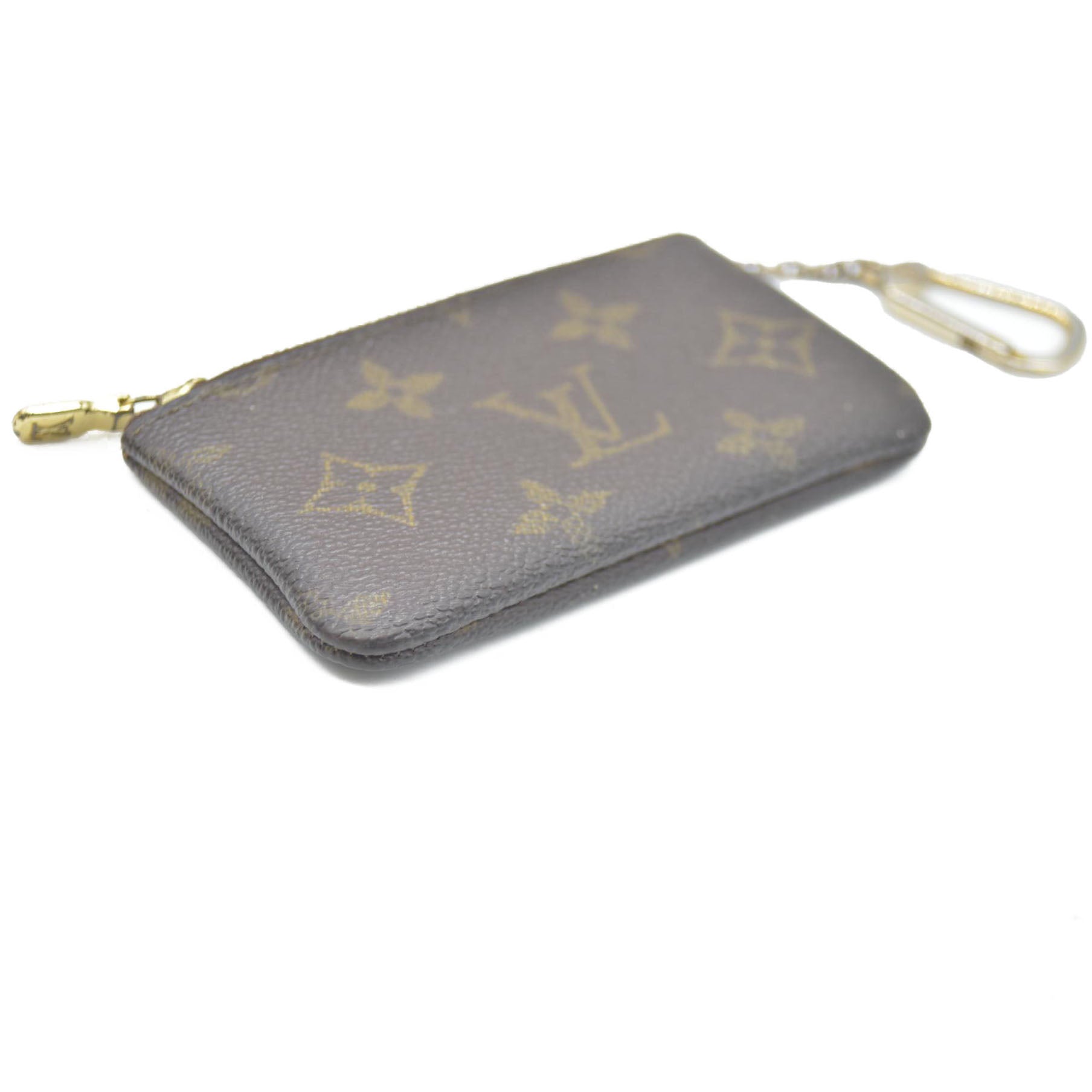 Louis Vuitton Monogram Pochette Cles Wallet Coin Purse Brown ET0946