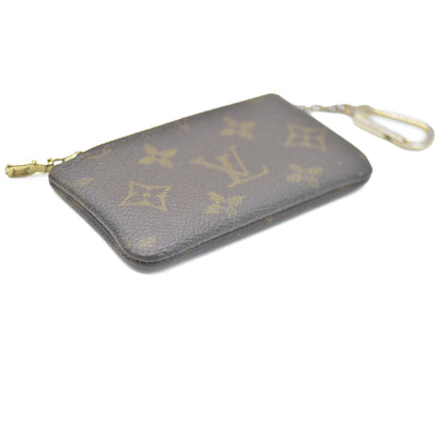 Louis Vuitton Monogram Pochette Cles Wallet Coin Purse Brown ET0946