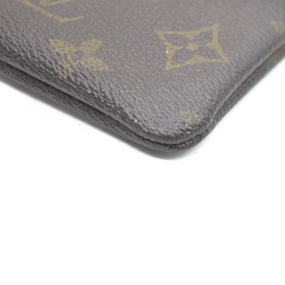 Louis Vuitton Monogram Pochette Cles Wallet Coin Purse Brown ET0946