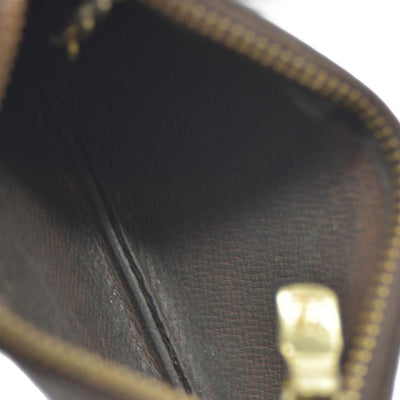 Louis Vuitton Monogram Pochette Cles Wallet Coin Purse Brown ET0946