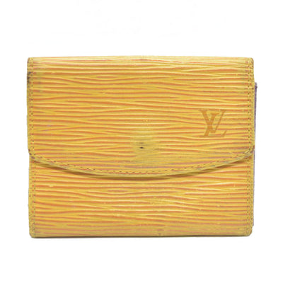 Louis Vuitton Epi Porte Mannaie Simple Leather Coin Purse Wallet Yellow CA1907