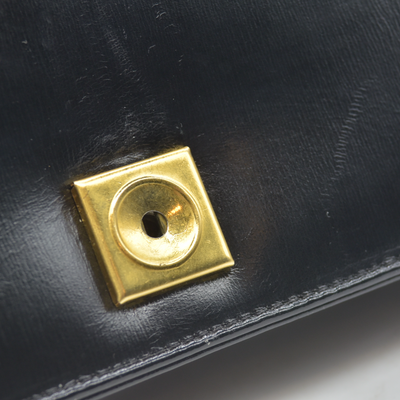 $1290 Christian Dior Shoulder Bag Black Leather