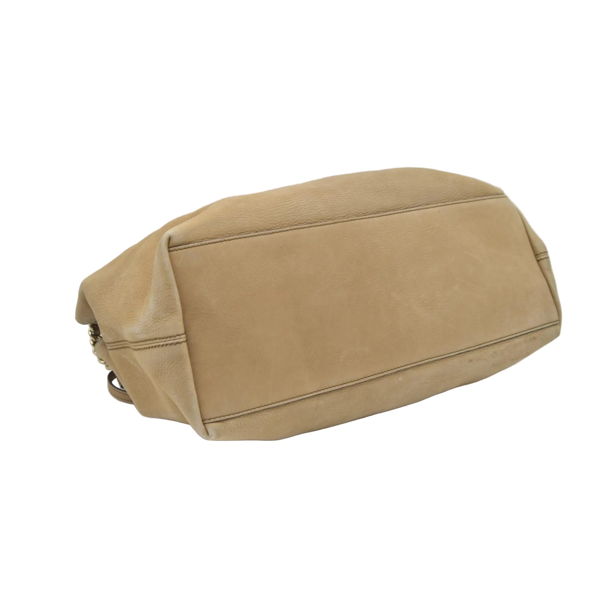 Gucci Pebbled Calfskin Large Soho Chain Shoulder Bag Nude