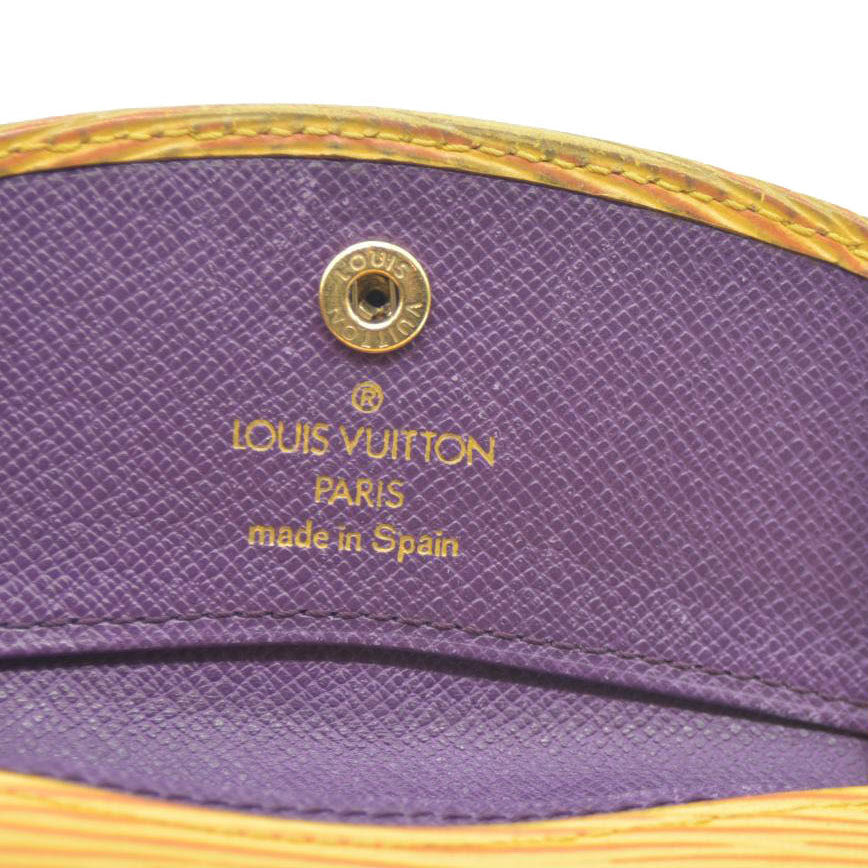 Louis Vuitton Epi Porte Mannaie Simple Leather Coin Purse Wallet Yellow CA1907