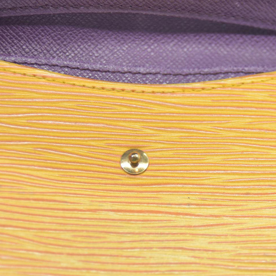 Louis Vuitton Epi Porte Mannaie Simple Leather Coin Purse Wallet Yellow CA1907