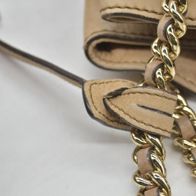 Gucci Pebbled Calfskin Large Soho Chain Shoulder Bag Nude