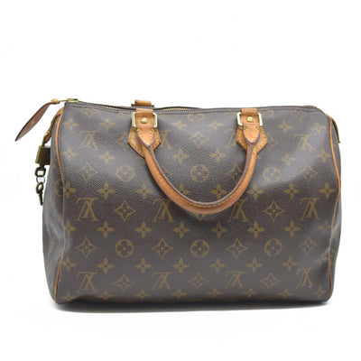 $1730 Louis Vuitton  Monogram Speedy 35 SD1007