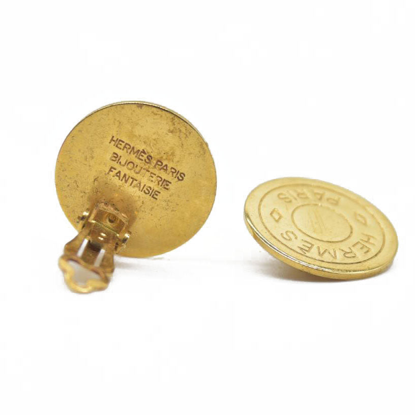 Hermes Bijouterie Fantaisie Earrings Gold