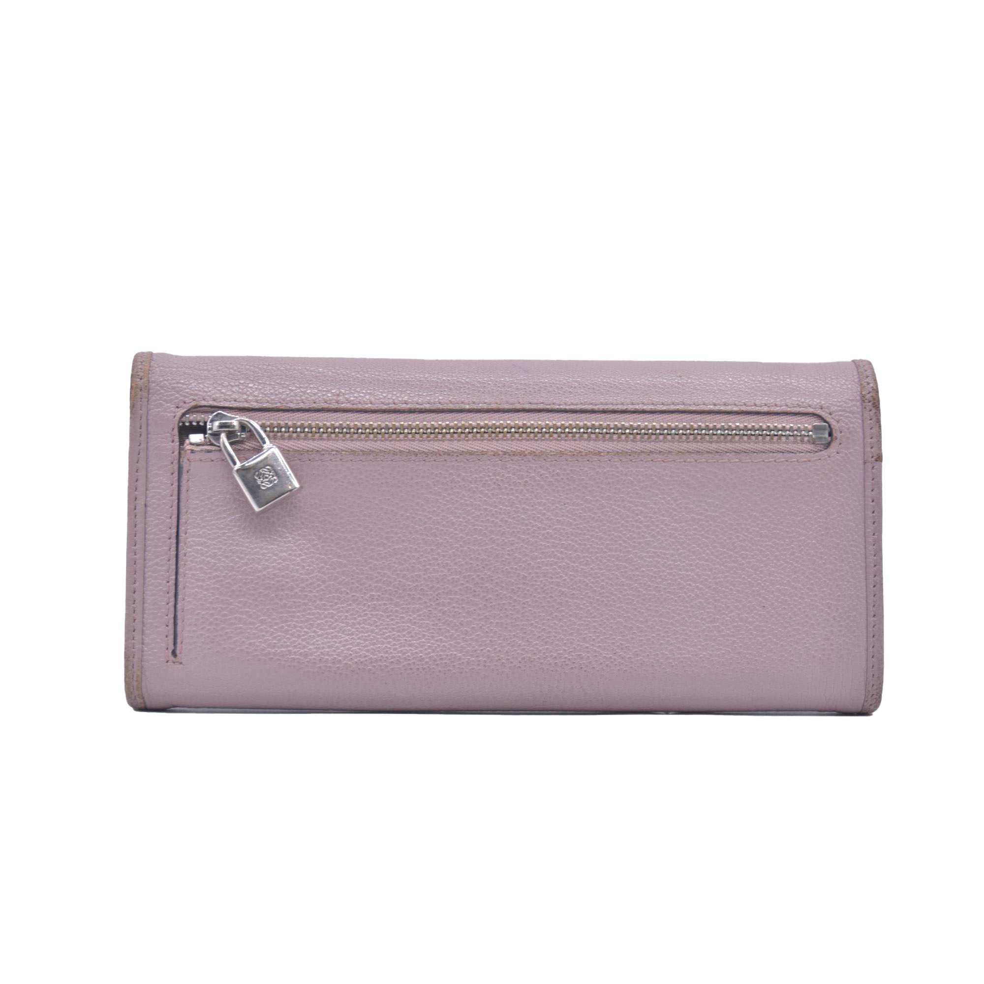 Loewe  Leather Continental Wallet Beige CONSIGNMENT