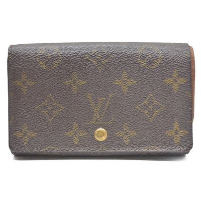 Louis Vuitton Monogram Porte Monnaie Billets Tresor Bifold Wallet Brown CA0927