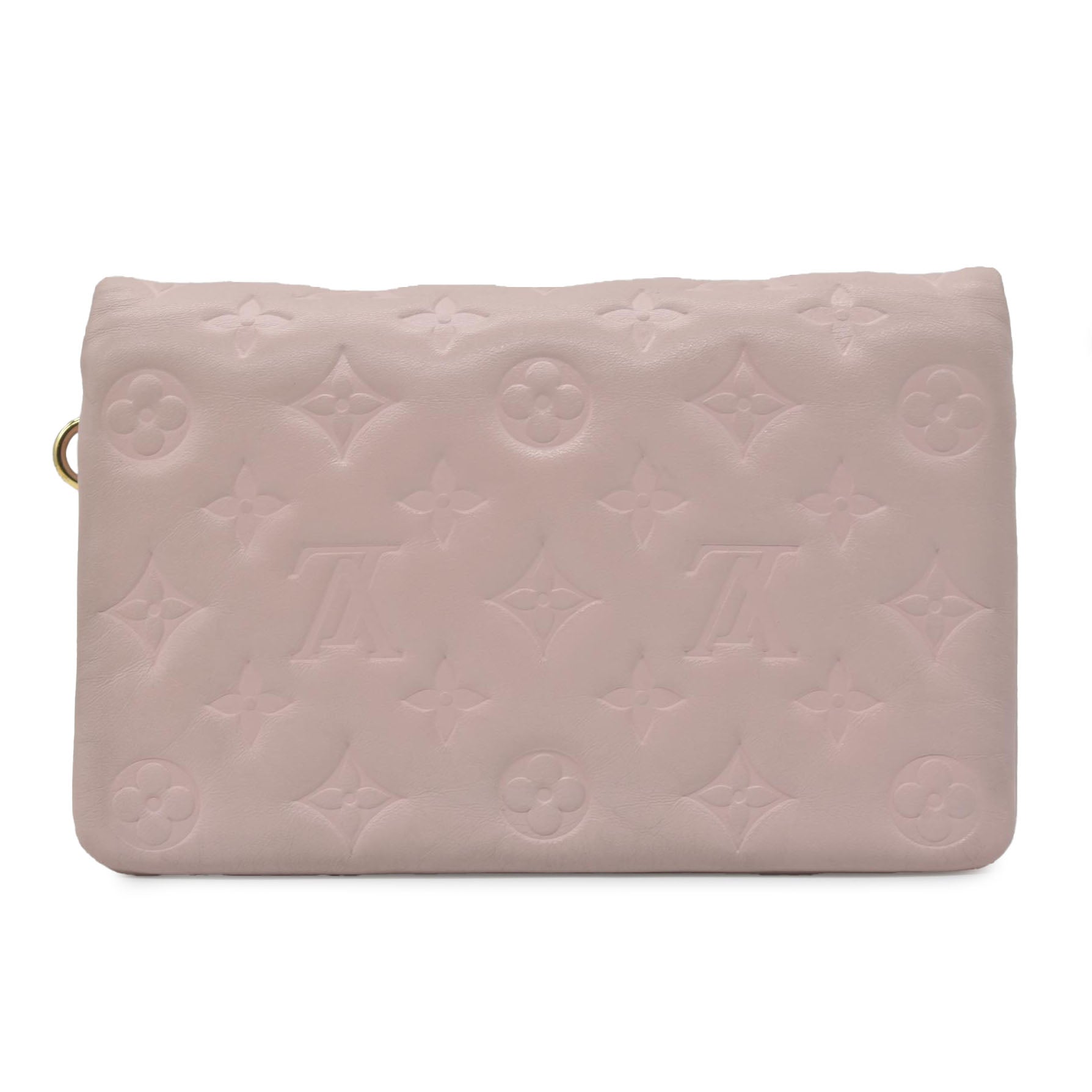 $2840 Louis Vuitton Monogram Embossed Pochette Coussin