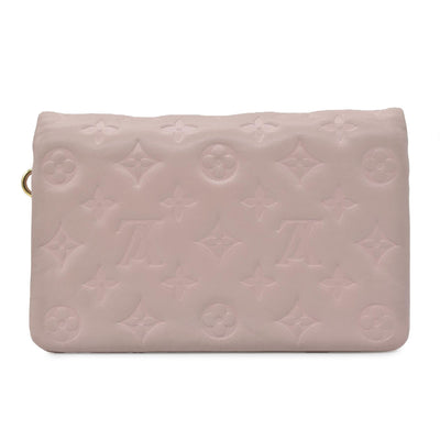 $2840 Louis Vuitton Monogram Embossed Pochette Coussin