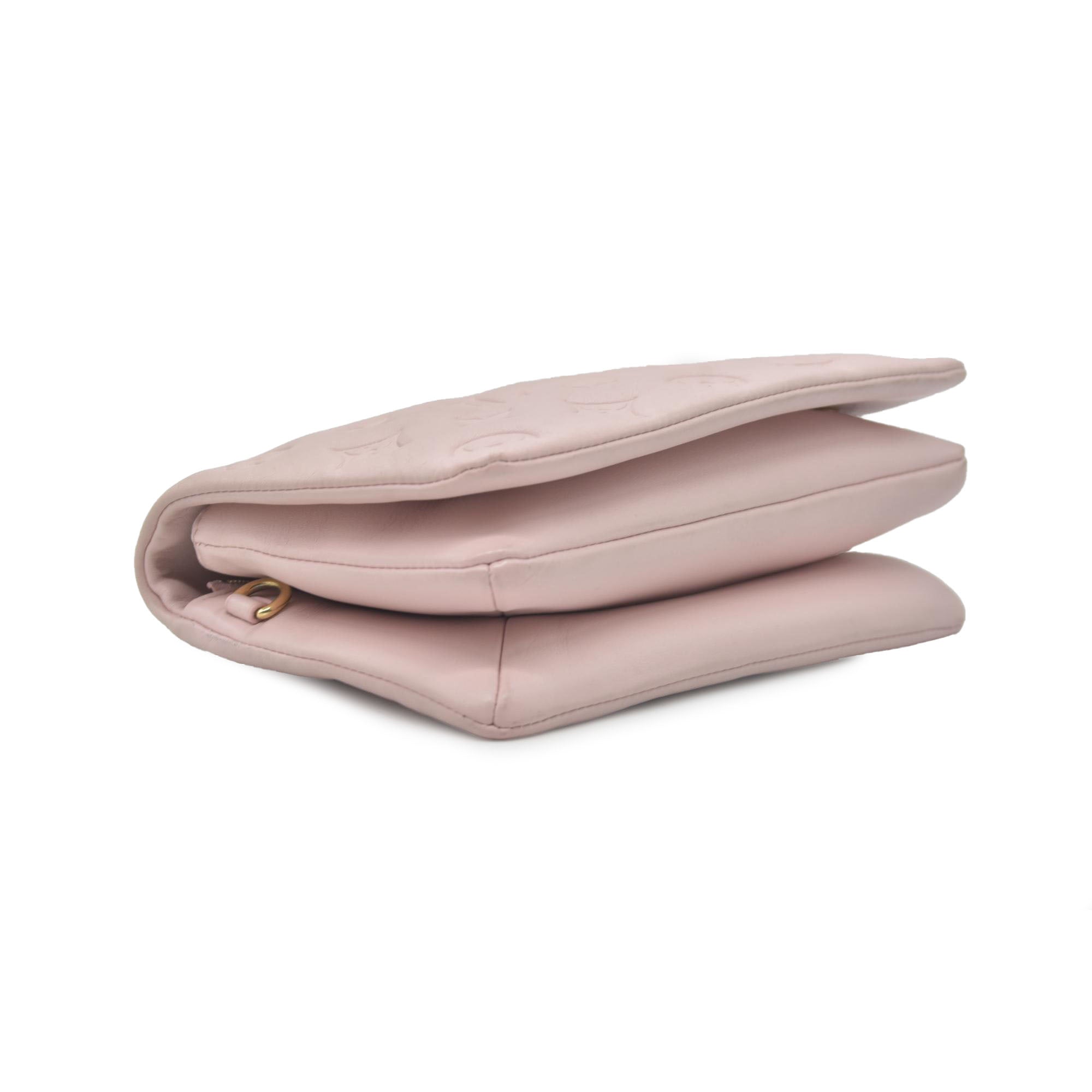 $2840 Louis Vuitton Monogram Embossed Pochette Coussin