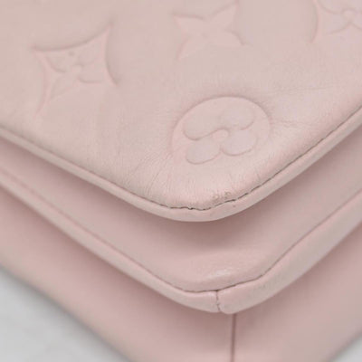 $2840 Louis Vuitton Monogram Embossed Pochette Coussin