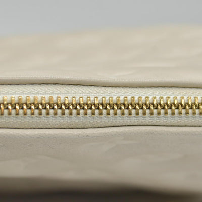 $4950 Louis Vuitton Lambskin Embossed Monogram Coussin PM Beige Cream