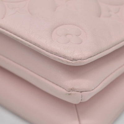 $2840 Louis Vuitton Monogram Embossed Pochette Coussin