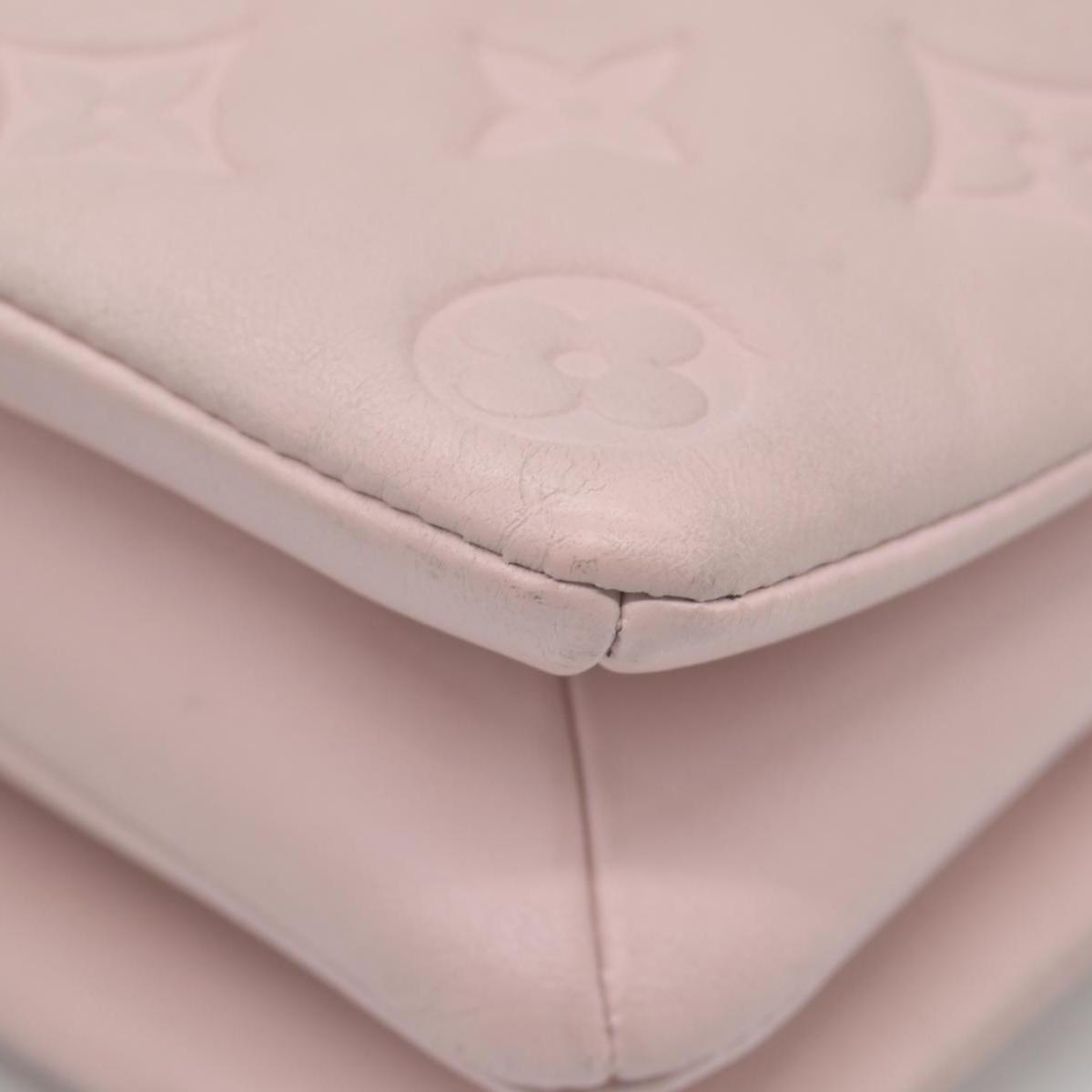 $2840 Louis Vuitton Monogram Embossed Pochette Coussin