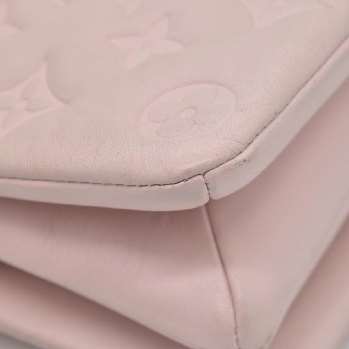 $2840 Louis Vuitton Monogram Embossed Pochette Coussin