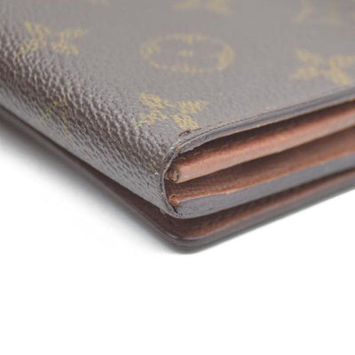 Louis Vuitton Monogram Porte Monnaie Billets Tresor Bifold Wallet Brown CA0927