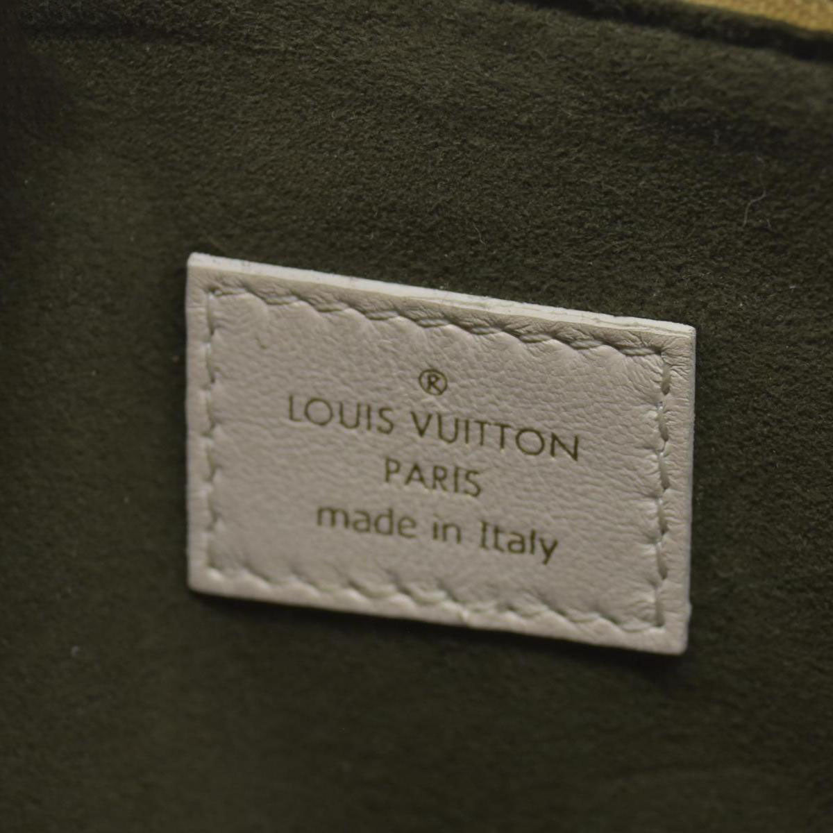 $4950 Louis Vuitton Lambskin Embossed Monogram Coussin PM Beige Cream