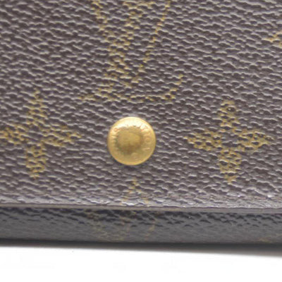 Louis Vuitton Monogram Porte Monnaie Billets Tresor Bifold Wallet Brown CA0927