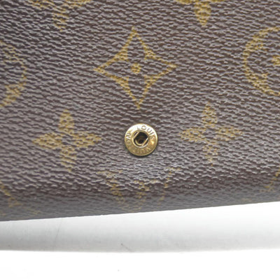 Louis Vuitton Monogram Porte Monnaie Billets Tresor Bifold Wallet Brown CA0927