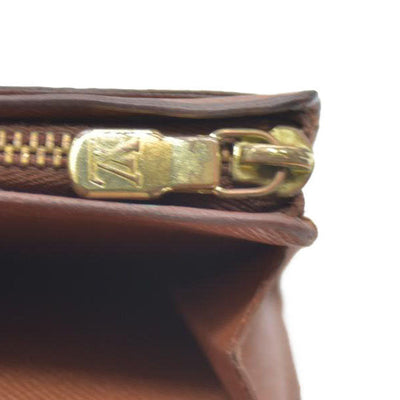 Louis Vuitton Monogram Porte Monnaie Billets Tresor Bifold Wallet Brown CA0927
