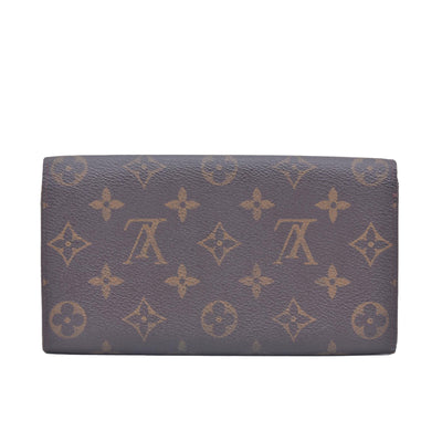 $800 1998 Louis Vuitton Monogram Portefeiulle Sarah Long Bifold Wallet Brown CONSIGNMENT TH0978