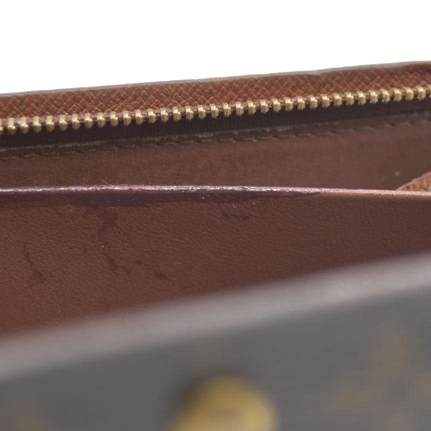 Louis Vuitton Monogram Porte Monnaie Billets Tresor Bifold Wallet Brown CA0927