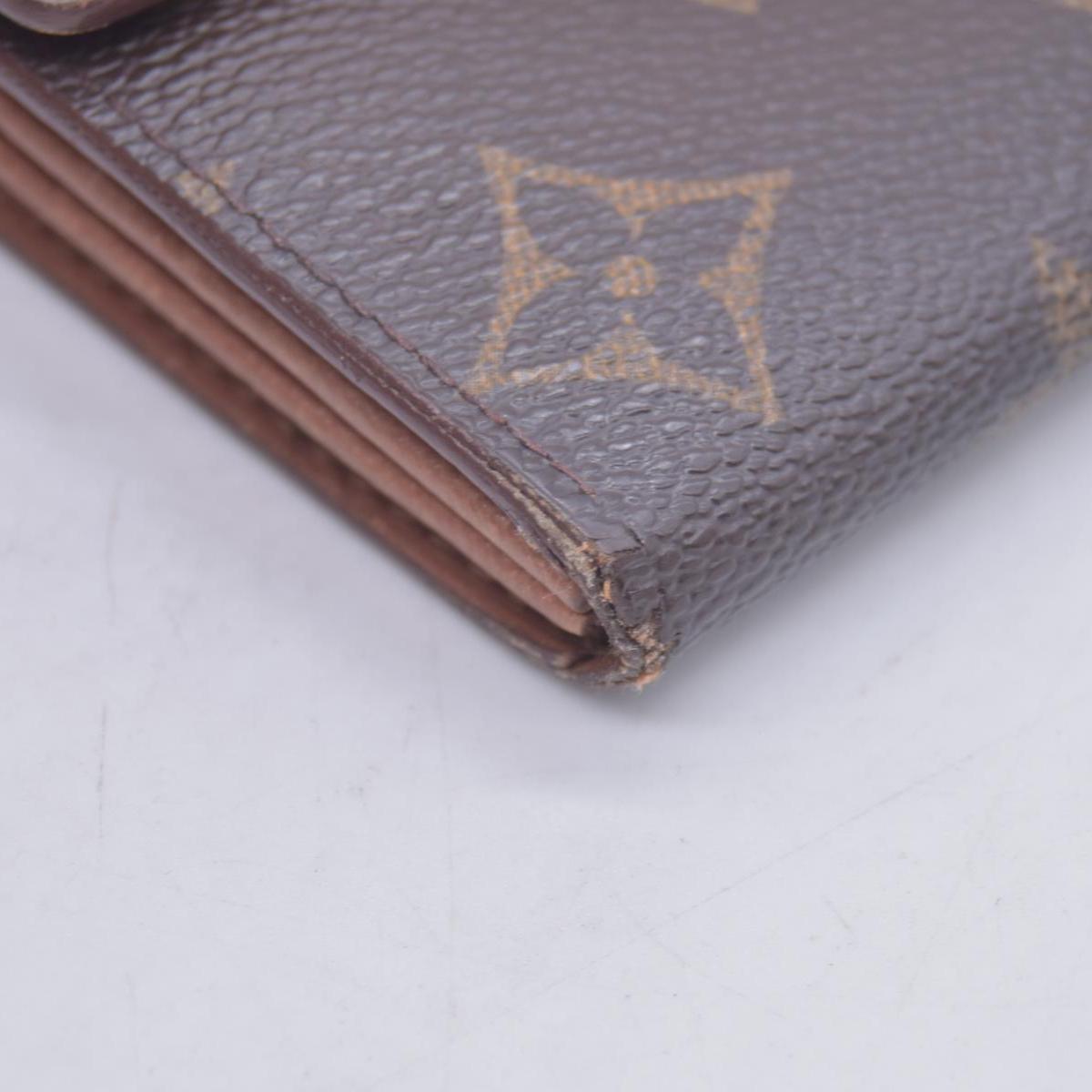 $800 1998 Louis Vuitton Monogram Portefeiulle Sarah Long Bifold Wallet Brown CONSIGNMENT TH0978