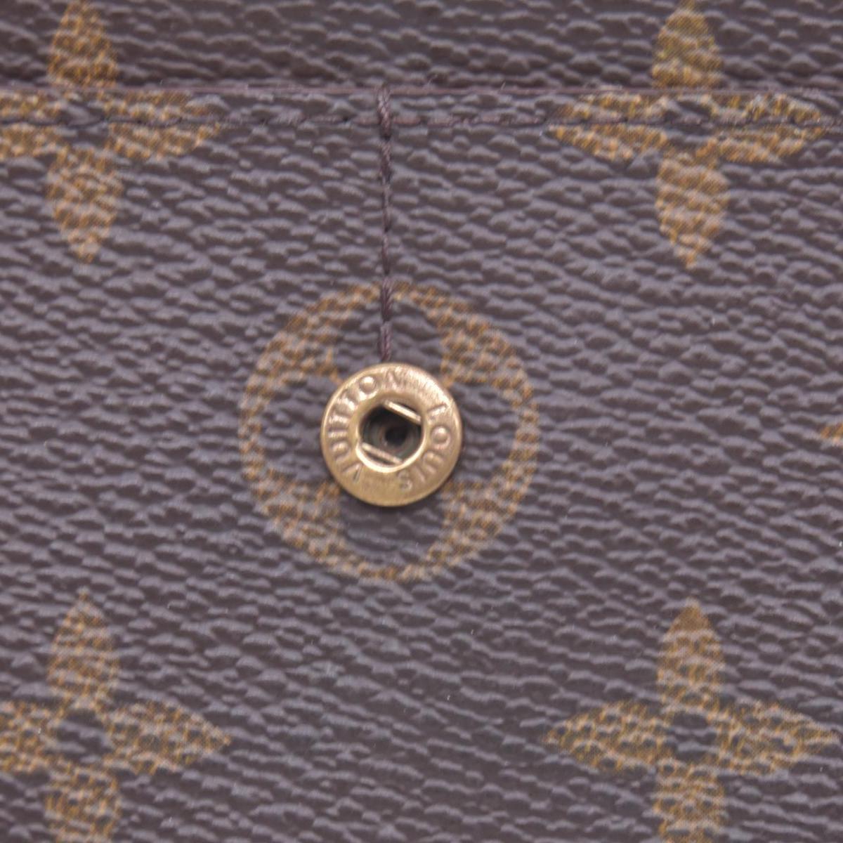 $800 1998 Louis Vuitton Monogram Portefeiulle Sarah Long Bifold Wallet Brown CONSIGNMENT TH0978