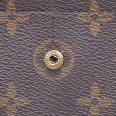 $800 1998 Louis Vuitton Monogram Portefeiulle Sarah Long Bifold Wallet Brown CONSIGNMENT TH0978