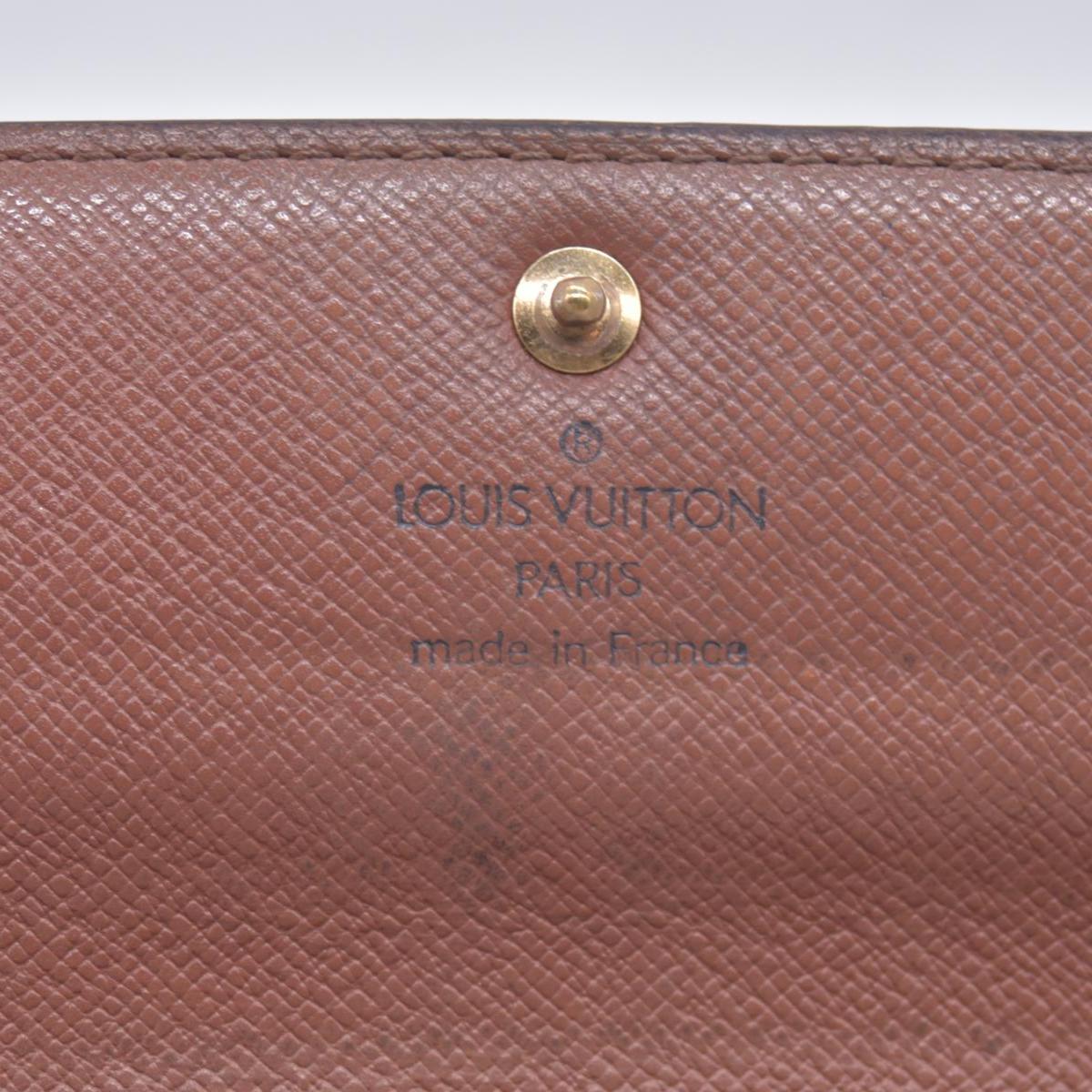 $800 1998 Louis Vuitton Monogram Portefeiulle Sarah Long Bifold Wallet Brown CONSIGNMENT TH0978