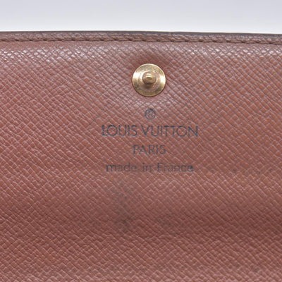 $800 1998 Louis Vuitton Monogram Portefeiulle Sarah Long Bifold Wallet Brown CONSIGNMENT TH0978