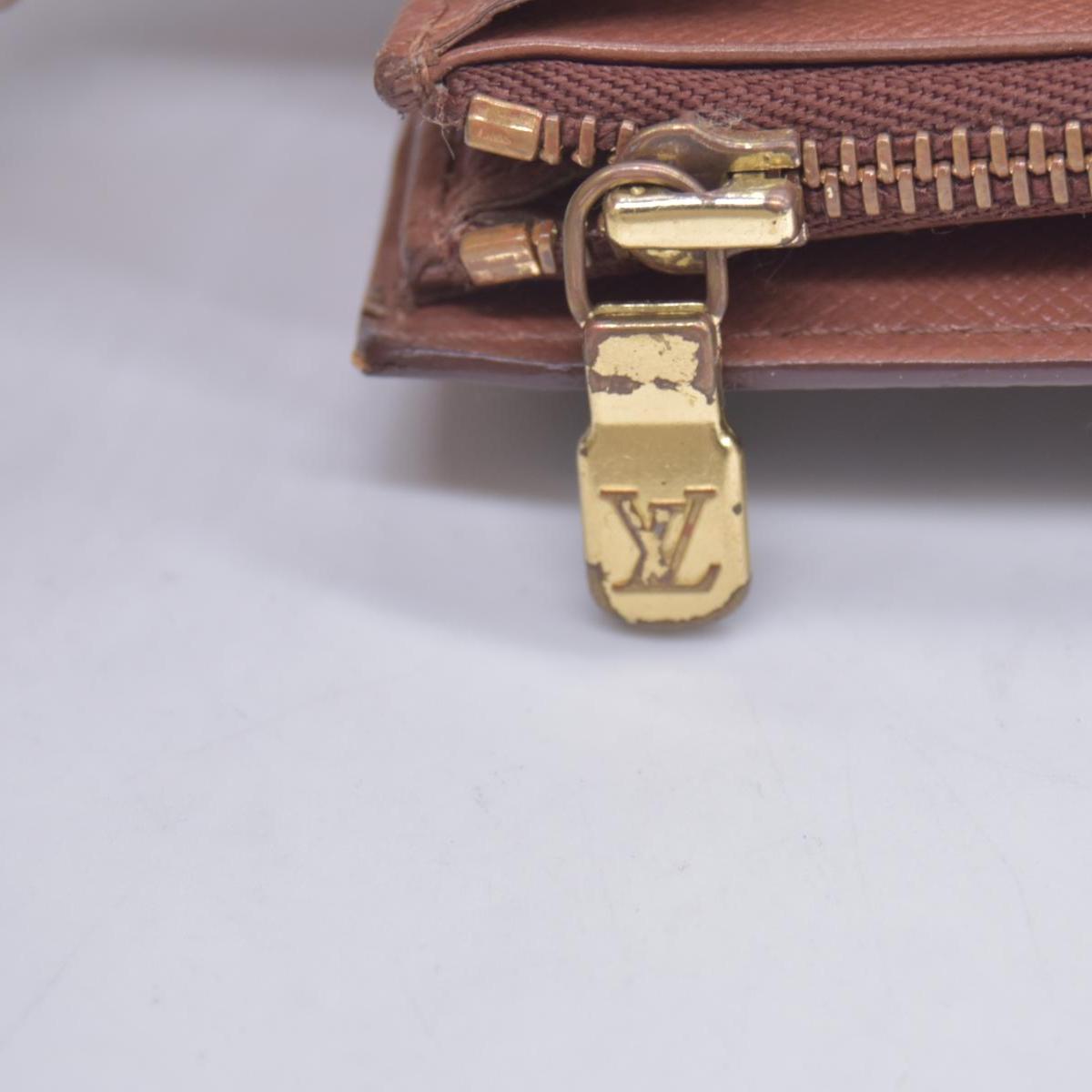 $800 1998 Louis Vuitton Monogram Portefeiulle Sarah Long Bifold Wallet Brown CONSIGNMENT TH0978