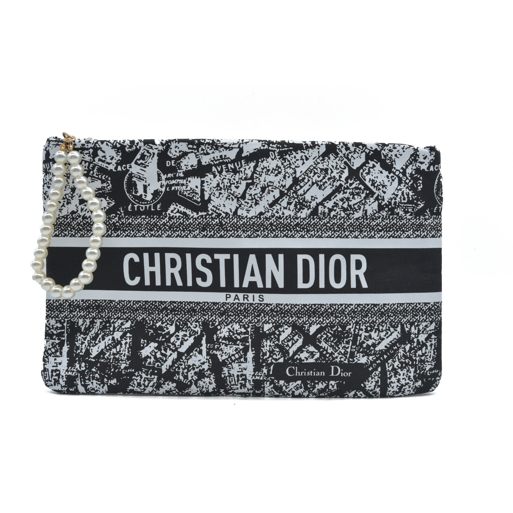 NEW CHRISTIAN DIOR Plan De Paris Map Makeup Bag Novelty GWP Pouch Clutch