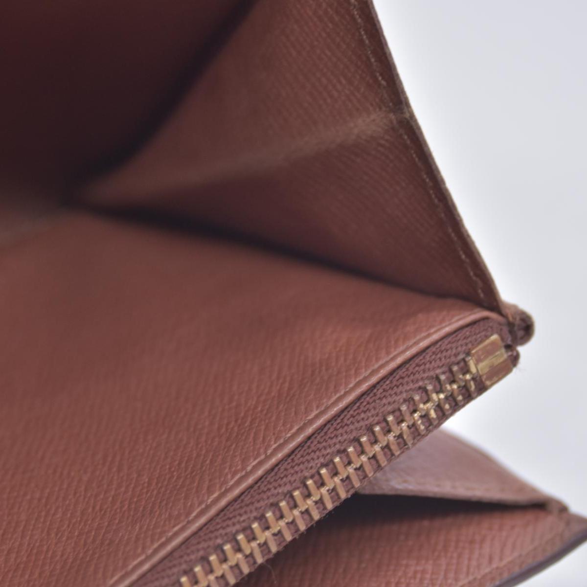 $800 1998 Louis Vuitton Monogram Portefeiulle Sarah Long Bifold Wallet Brown CONSIGNMENT TH0978
