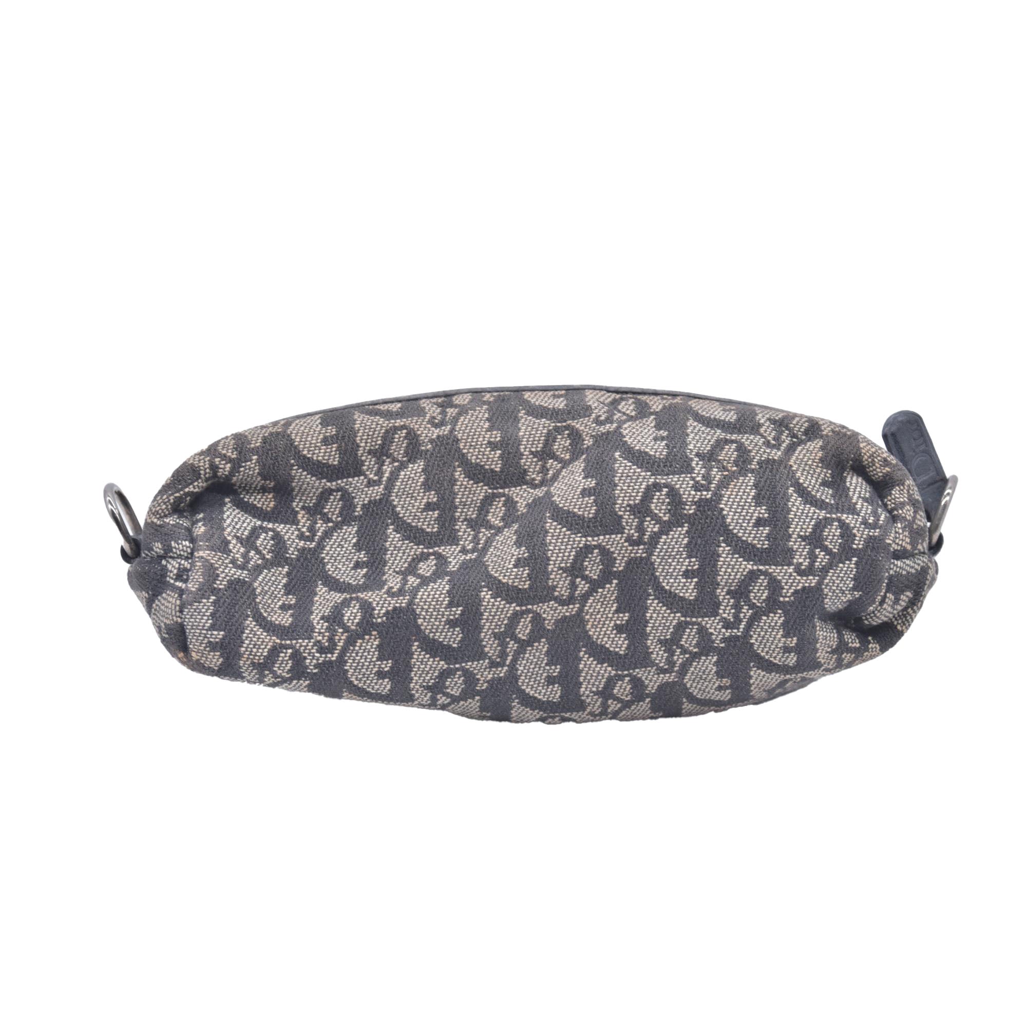 Christian Dior Monogram Pencil Pouch Blue Beige CONSIGNMENT