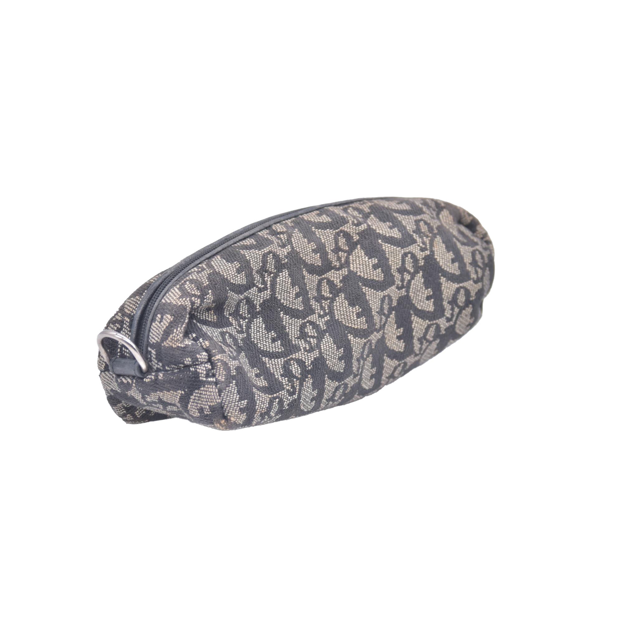 Christian Dior Monogram Pencil Pouch Blue Beige CONSIGNMENT
