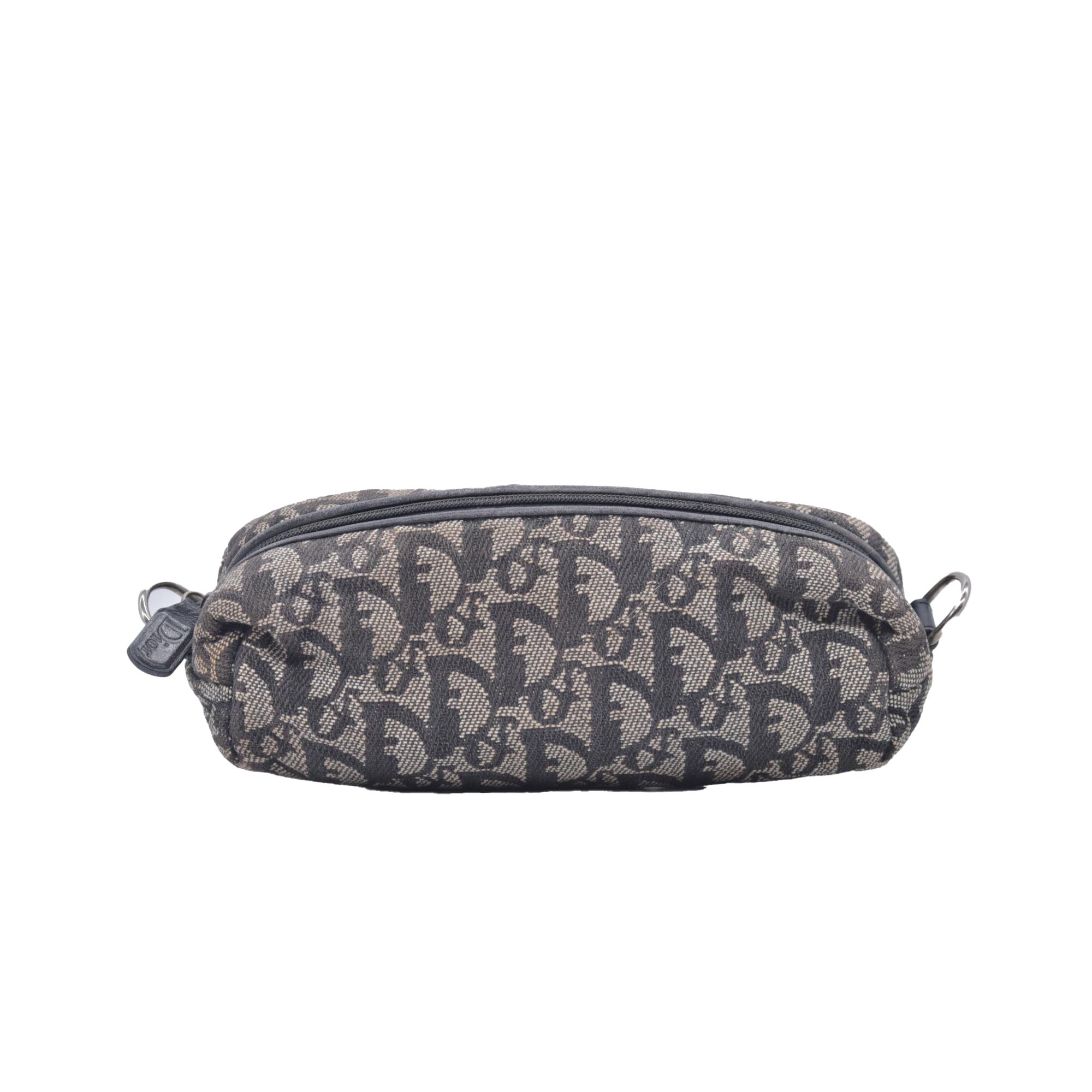 Christian Dior Monogram Pencil Pouch Blue Beige CONSIGNMENT