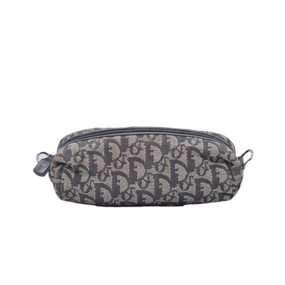 Christian Dior Monogram Pencil Pouch Blue Beige CONSIGNMENT