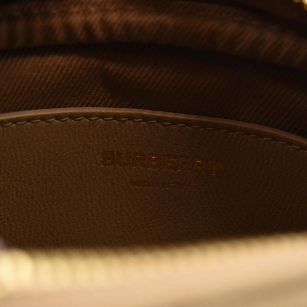 BURBERRY Calfskin Quilted Small Lola Camera Bag Beige