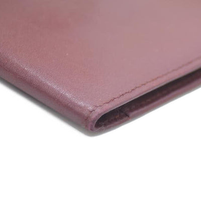 Must de Cartier Leather Bifold Long Wallet Bordeaux