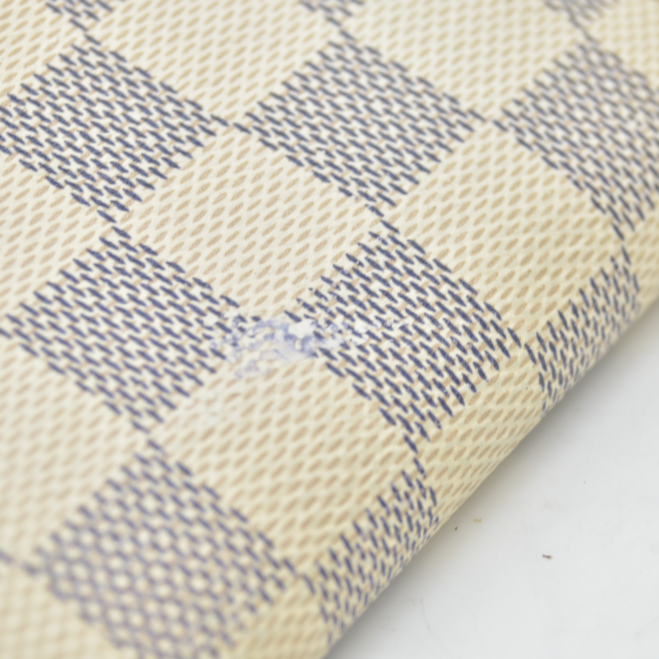 $560 2012 Louis Vuitton Damier Azur Zippy Zip Coin Purse Wallet White SN1192