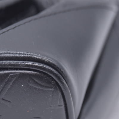 $2150 Yves Saint Laurent Cassandra Embossed Leather Backpack Black