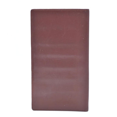 Must de Cartier Leather Long Bifold Wallet Bordeaux