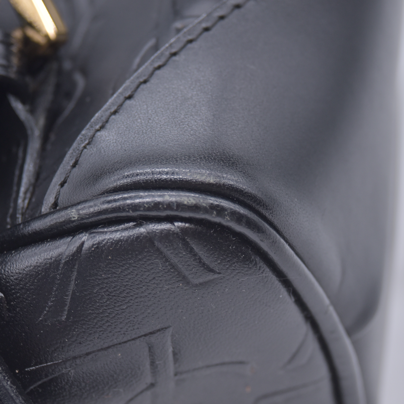 $2150 Yves Saint Laurent Cassandra Embossed Leather Backpack Black