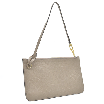 LOUIS VUITTON Empreinte Monogram Giant Neverfull MM Pochette Tourterelle RFID