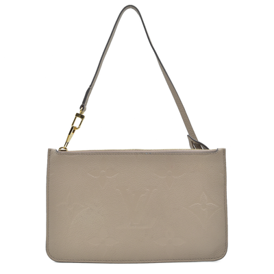 LOUIS VUITTON Empreinte Monogram Giant Neverfull MM Pochette Tourterelle RFID